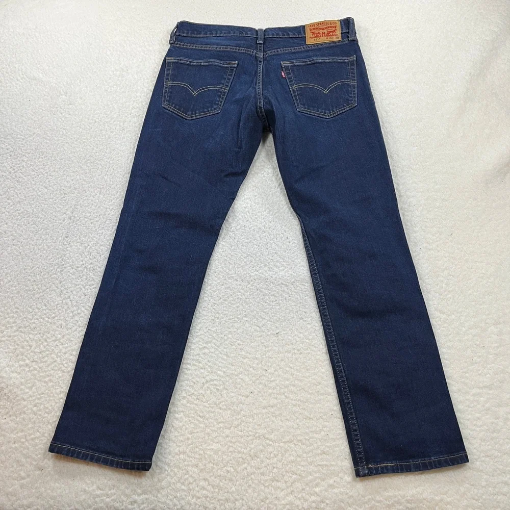 Levi's Jeans Mens 33x30 Blue 511 Slim Fit Dark Wash Denim 04511-1042 5-Pocket